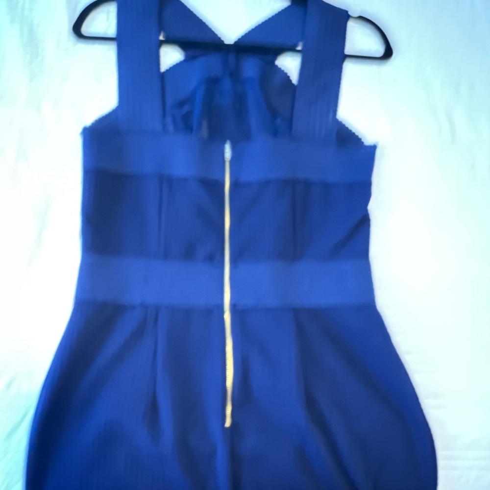 Elegant Navy Blue Women's Dress - Picture 5 of 5